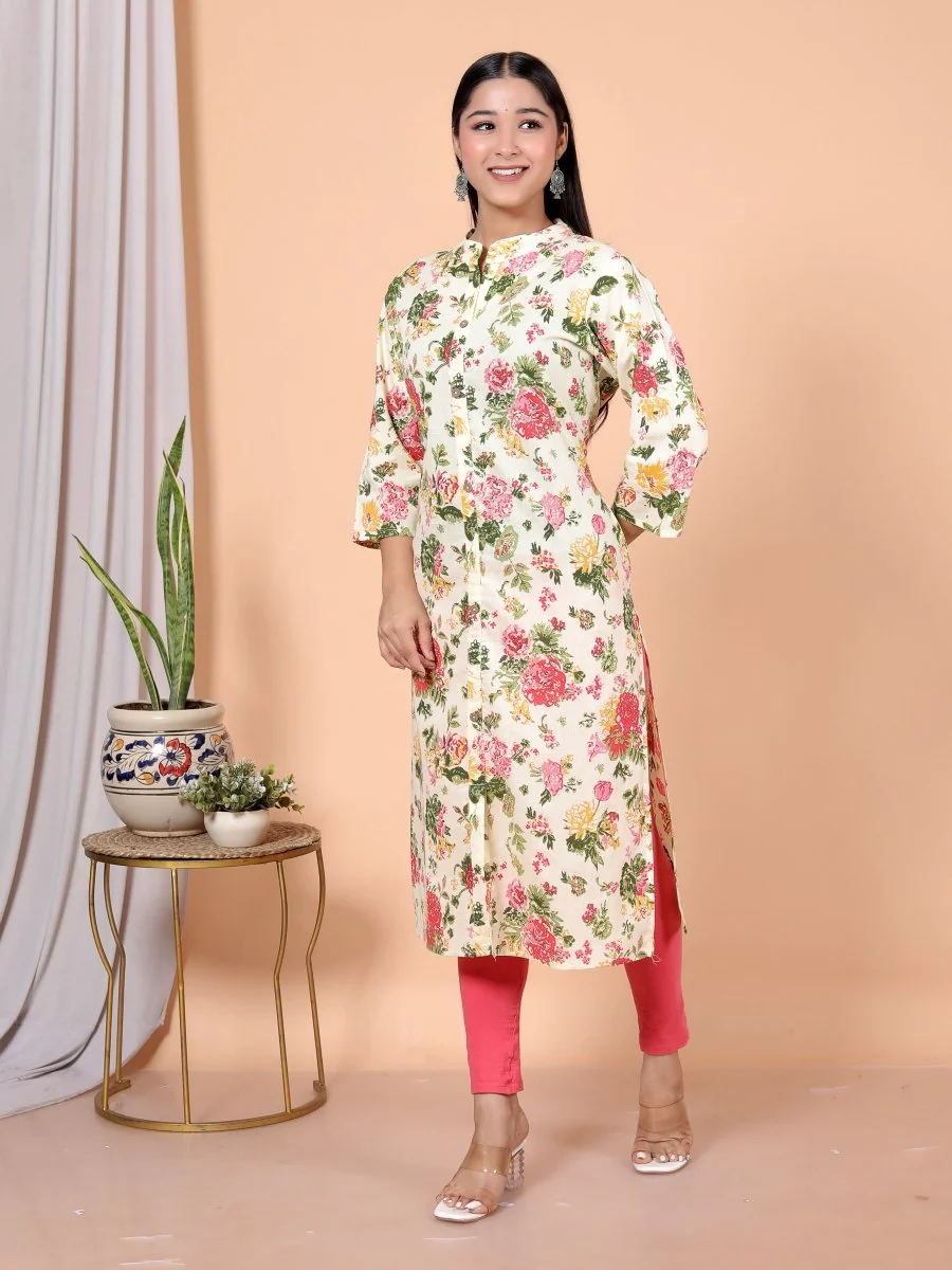 Pure Soft Cotton Print Kurti - Image 4