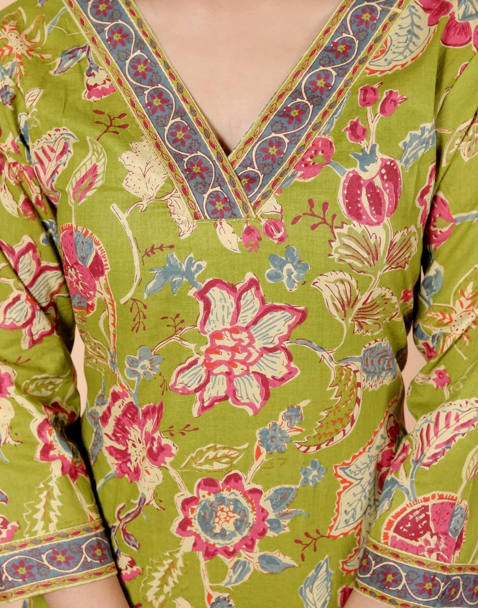 Pure Cotton Kurti & Pant with Dupatta - Image 3