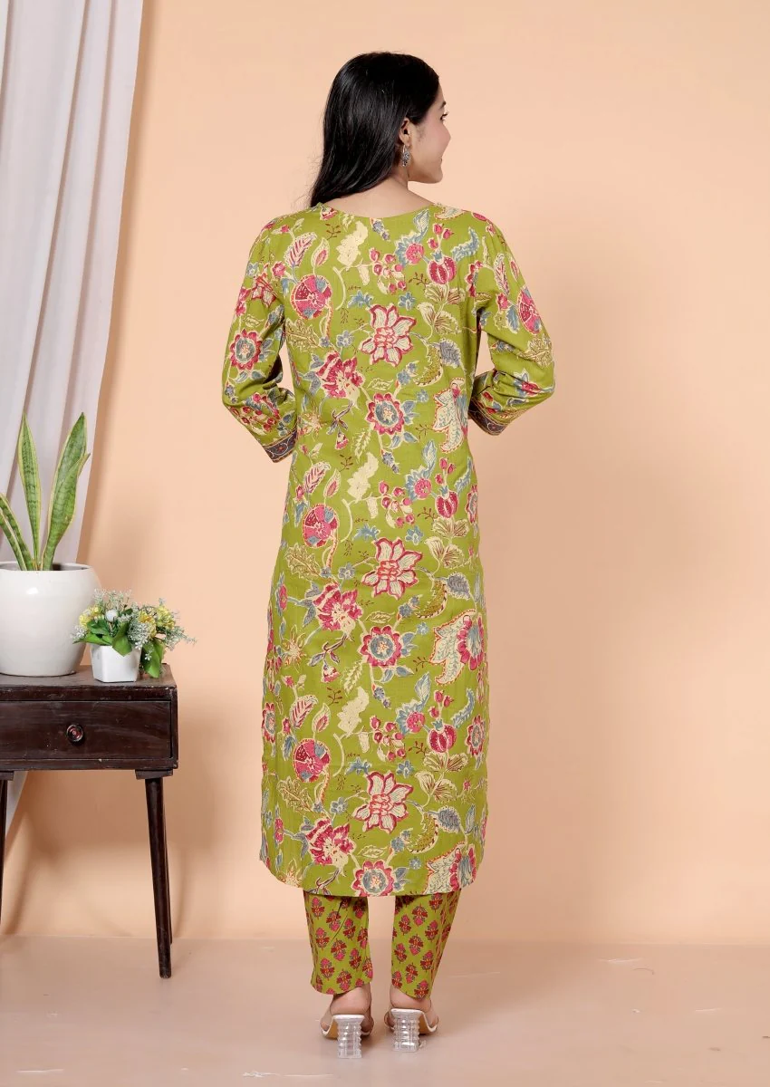 Pure Cotton Kurti & Pant with Dupatta - Image 5