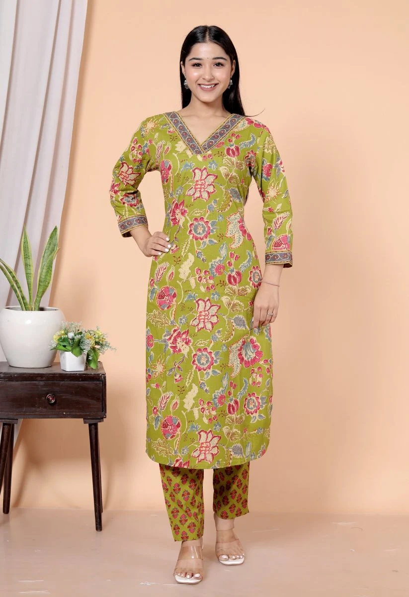 Pure Cotton Kurti & Pant with Dupatta - Image 7