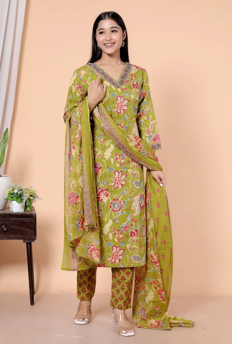 Pure Cotton Kurti & Pant with Dupatta - Image 8