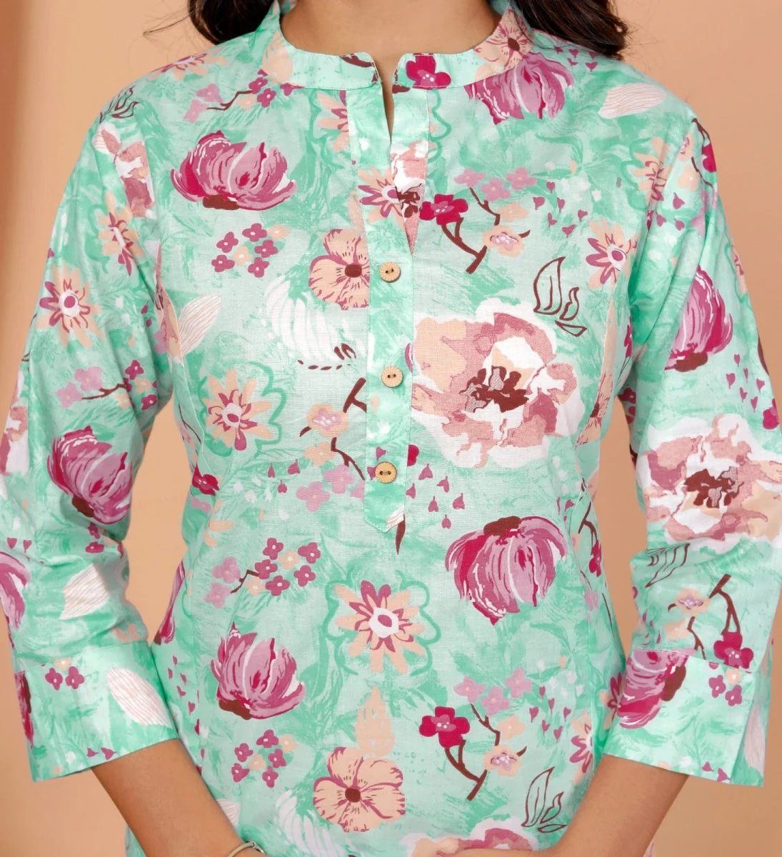 Pure Fine Cotton Print Kurti - Image 3