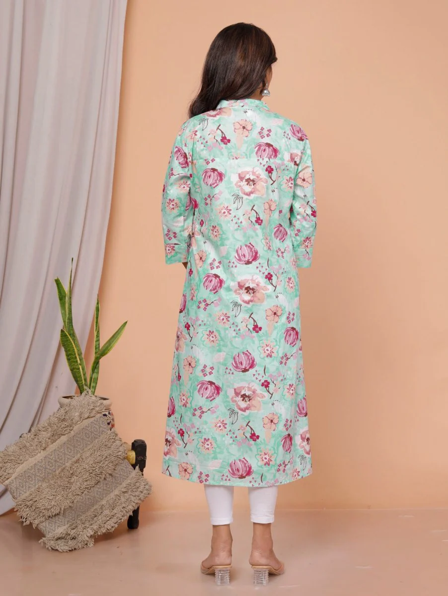 Pure Fine Cotton Print Kurti - Image 4