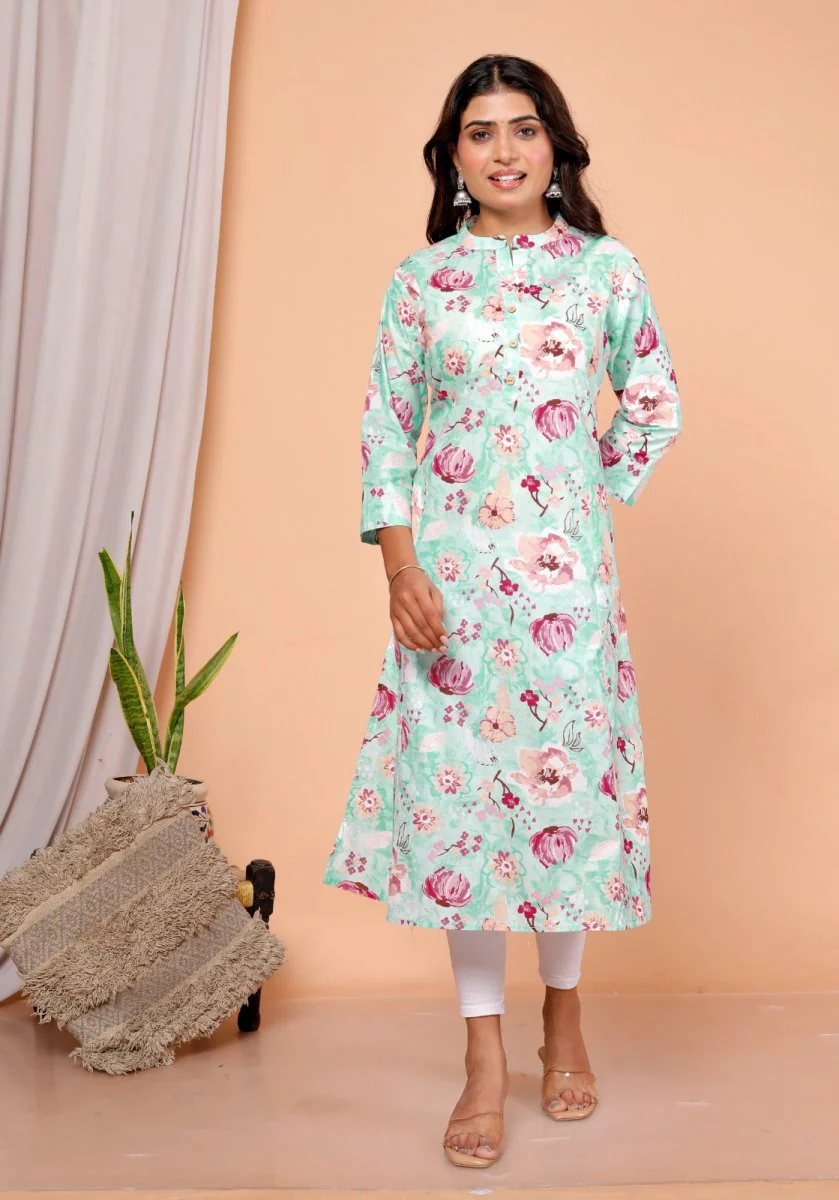 Pure Fine Cotton Print Kurti - Image 5
