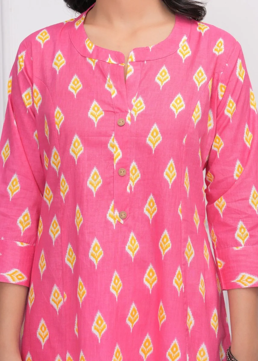 Pure Sanganeri Cotton Print Kurti - Image 3