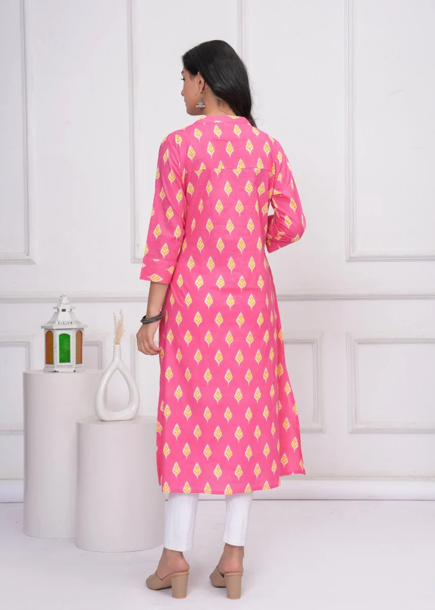 Pure Sanganeri Cotton Print Kurti - Image 4