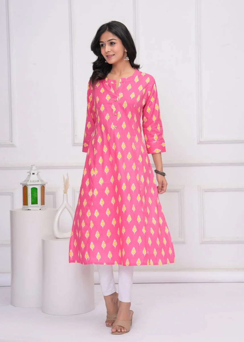 Pure Sanganeri Cotton Print Kurti - Image 6