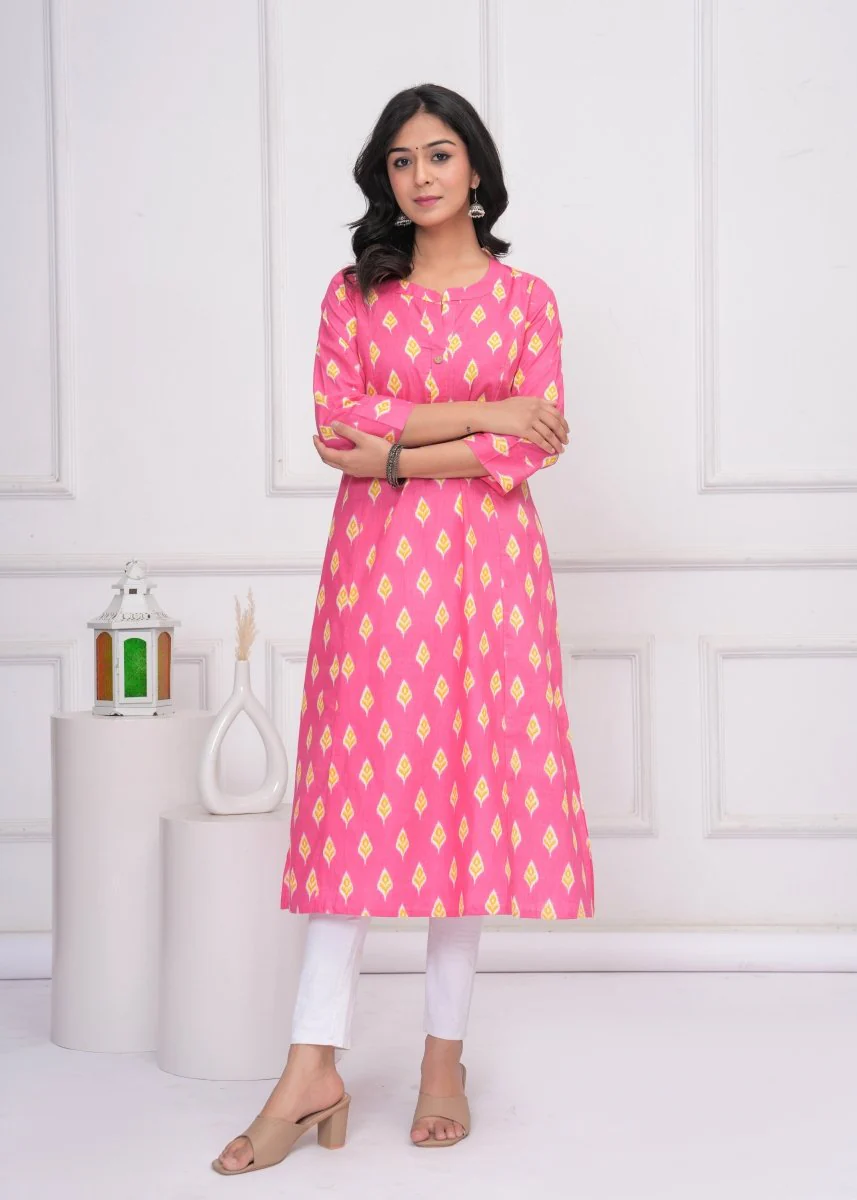 Pure Sanganeri Cotton Print Kurti - Image 8