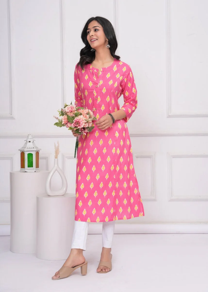 Pure Sanganeri Cotton Print Kurti - Image 9