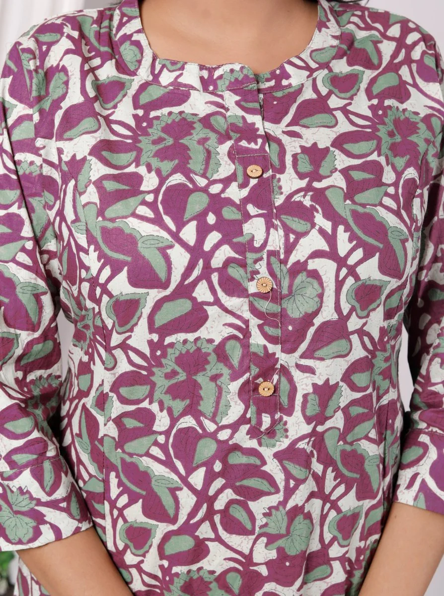 Pure Sanganeri Cotton Print Kurti - Image 3