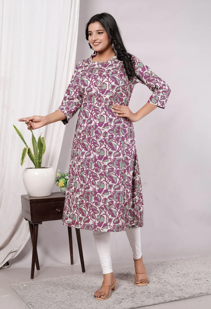 Pure Sanganeri Cotton Print Kurti - Image 6