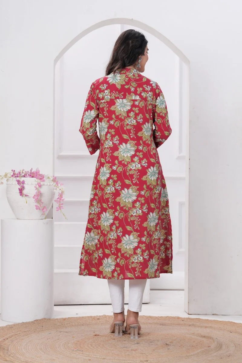 Pure Sanganeri Cotton Print Kurti - Image 3