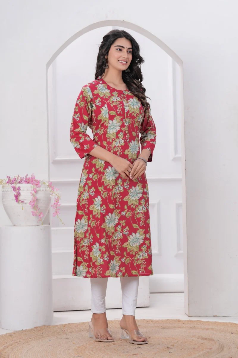Pure Sanganeri Cotton Print Kurti - Image 6