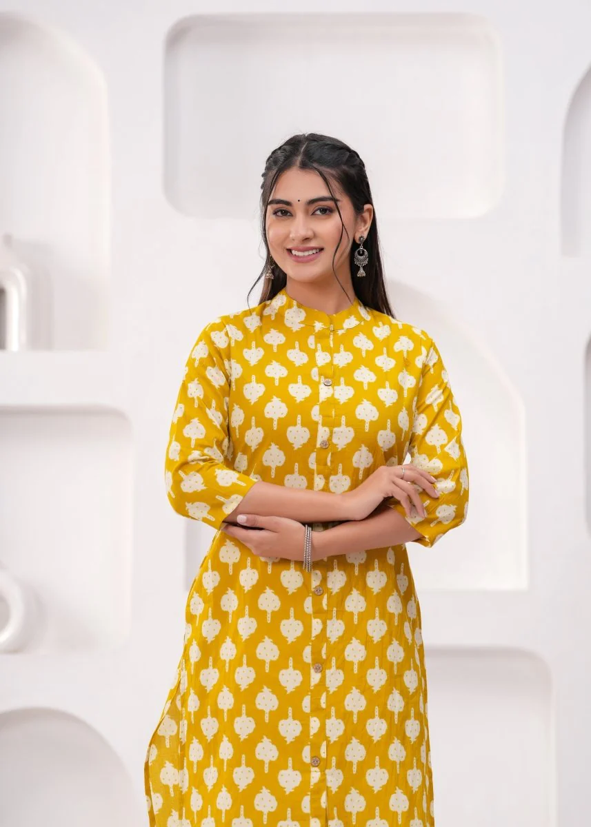 Pure Sanganeri Cotton Print Kurti - Image 3