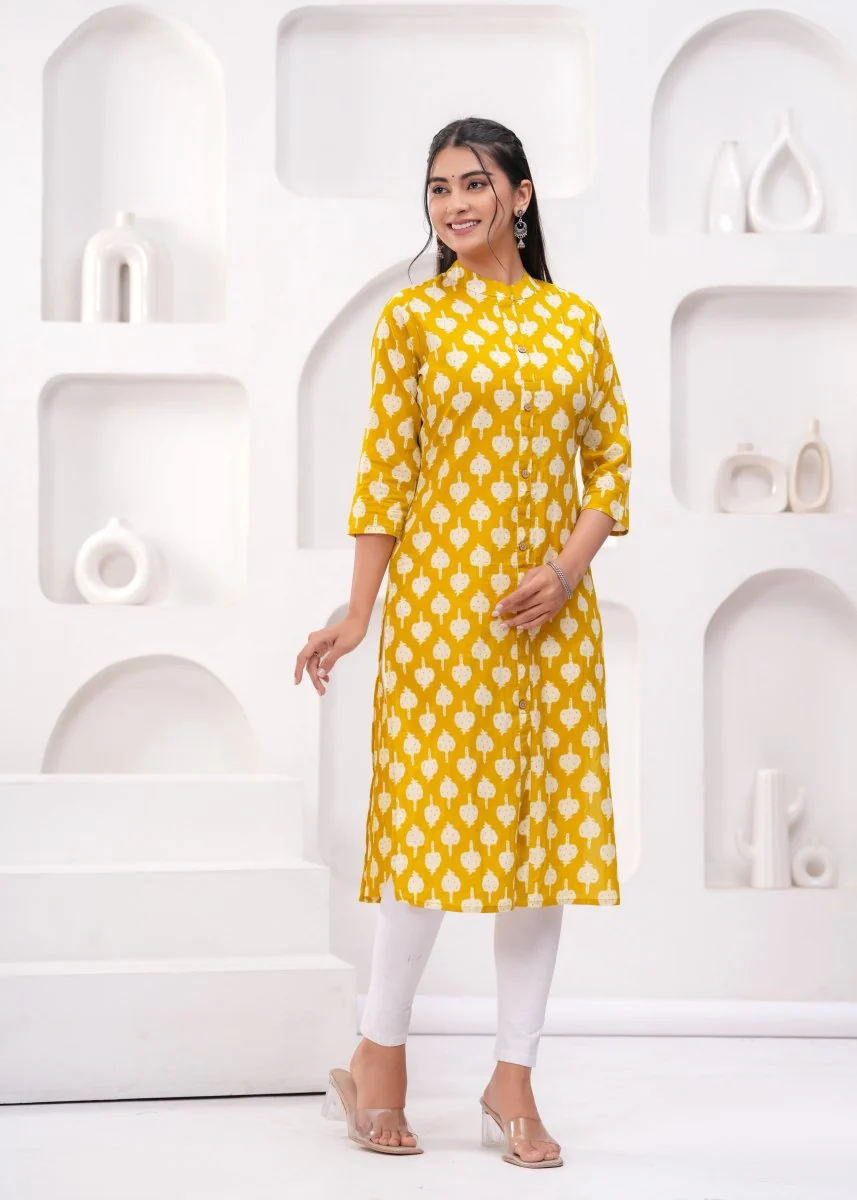 Pure Sanganeri Cotton Print Kurti - Image 4
