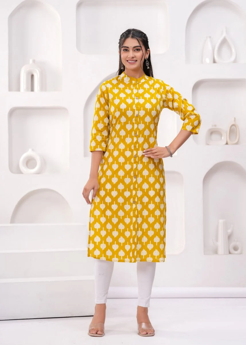 Pure Sanganeri Cotton Print Kurti - Image 5
