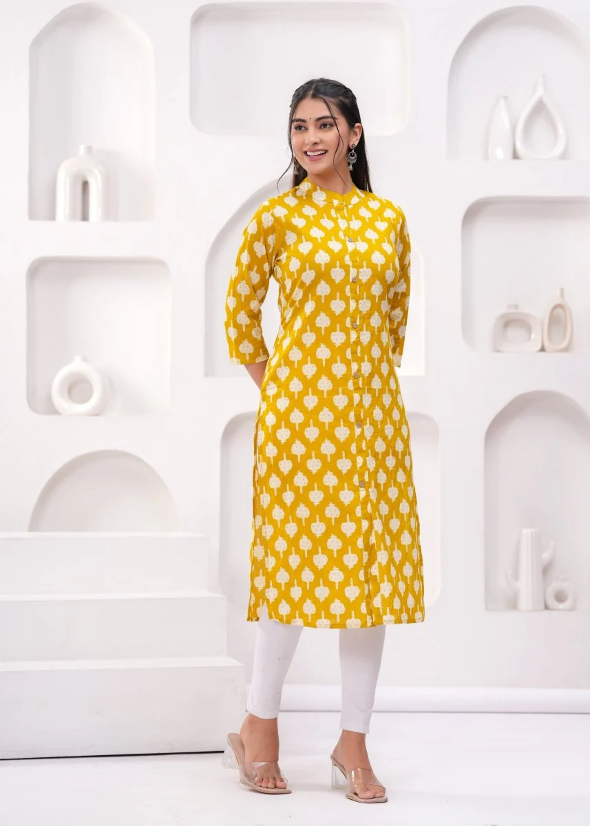 Pure Sanganeri Cotton Print Kurti - Image 6