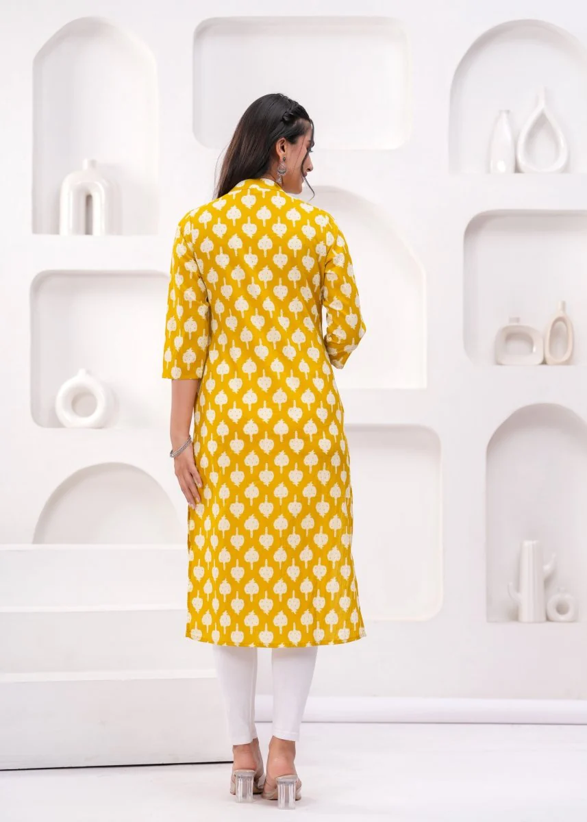 Pure Sanganeri Cotton Print Kurti - Image 7