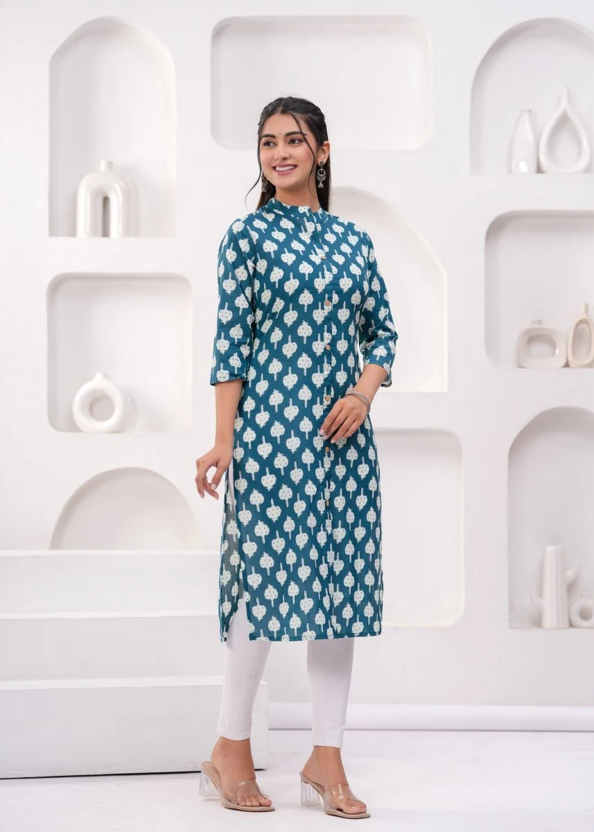 Pure Sanganeri Cotton Print Kurti - Image 6