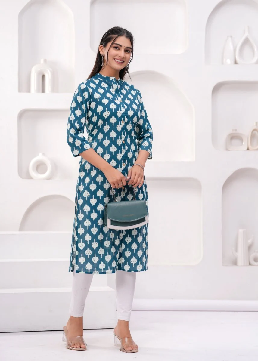 Pure Sanganeri Cotton Print Kurti - Image 7