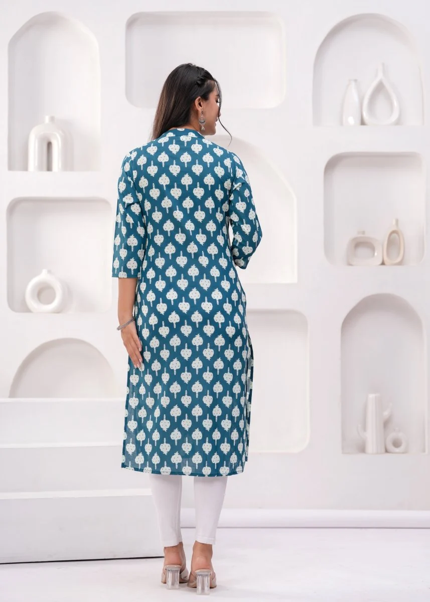 Pure Sanganeri Cotton Print Kurti - Image 8