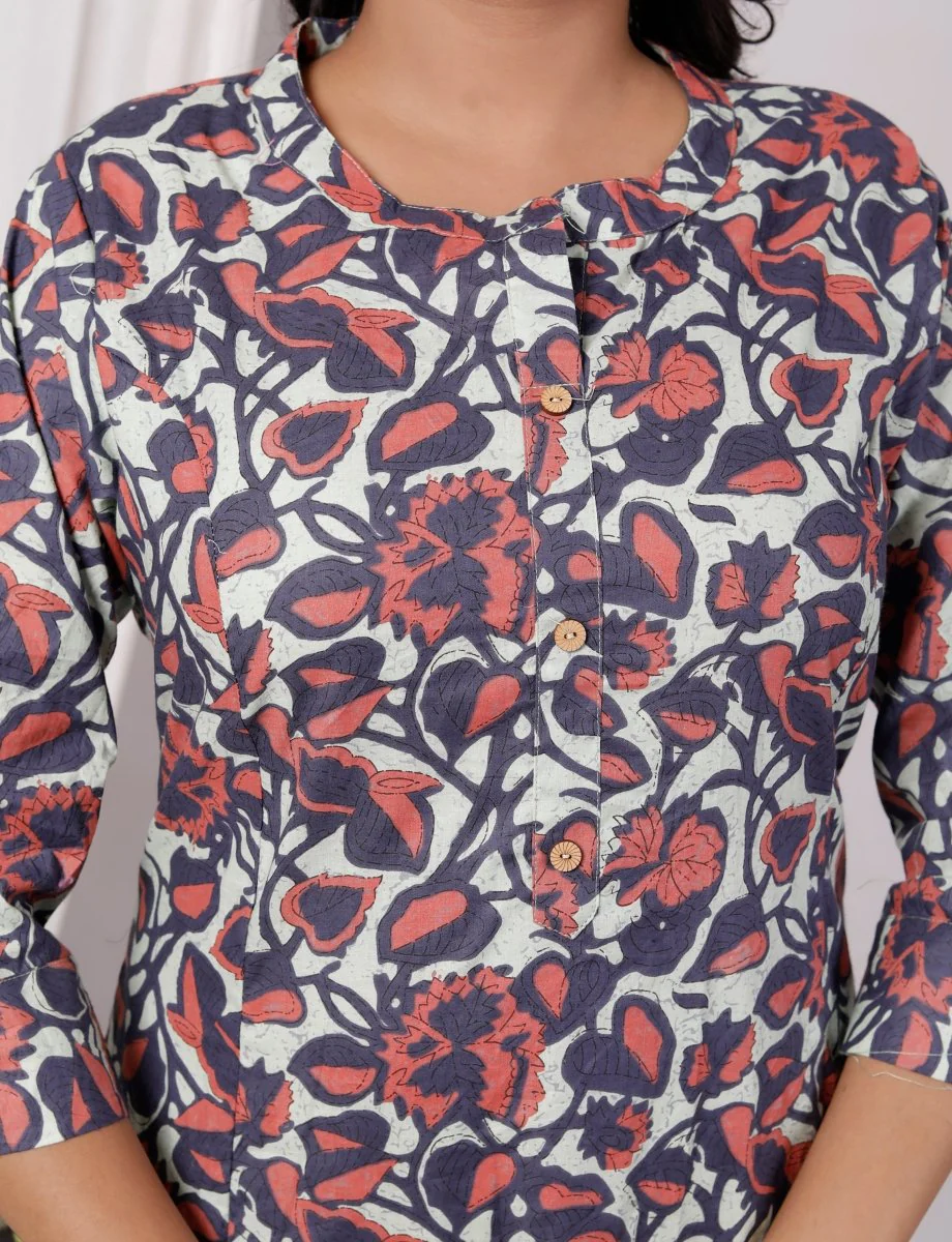 Pure Sanganeri Cotton Print Kurti - Image 6